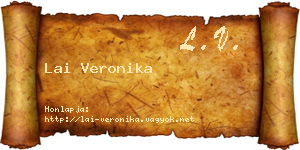 Lai Veronika névjegykártya